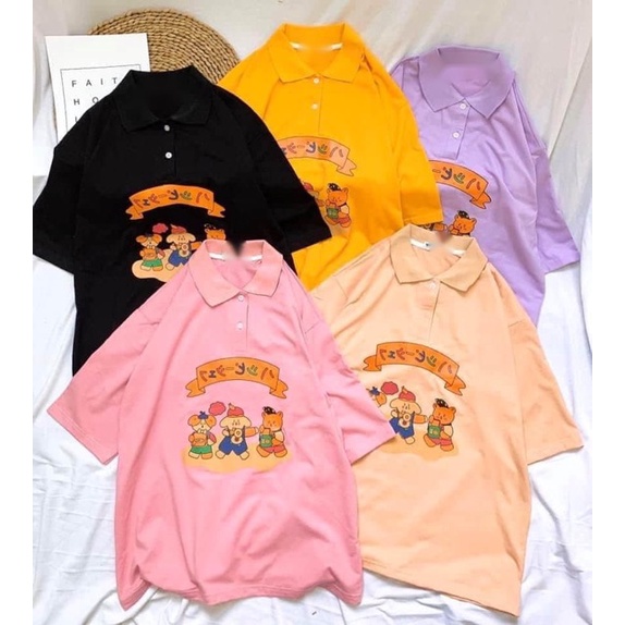 Áo Polo Thun Form Rộng Chất Liệu Mềm Mát Nhẹ Nhàng Phong Cách Trẻ TRung Năng  In Hình Những Cậu Nhóc Vui đùa TTQ0270