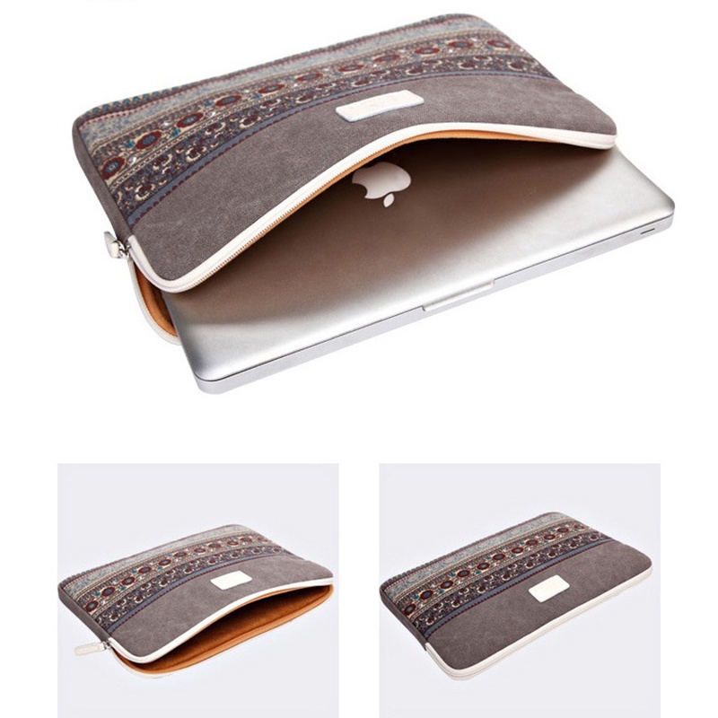 Túi Đựng Laptop Vải Canvas Thời Trang Cho book Air Pro Retina 11 13 14 15 Lenovo Asus HP