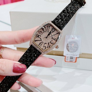 Đồng Hồ Nữ Davena 61056 Dây Trám Đen 34mm Rose Gold Chính Hãng