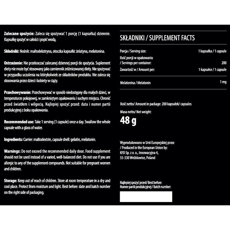 KFD Melatonin, Viên uống hỗ trợ giấc ngủ, ngủ sâu, ngủ ngon, 200 viên