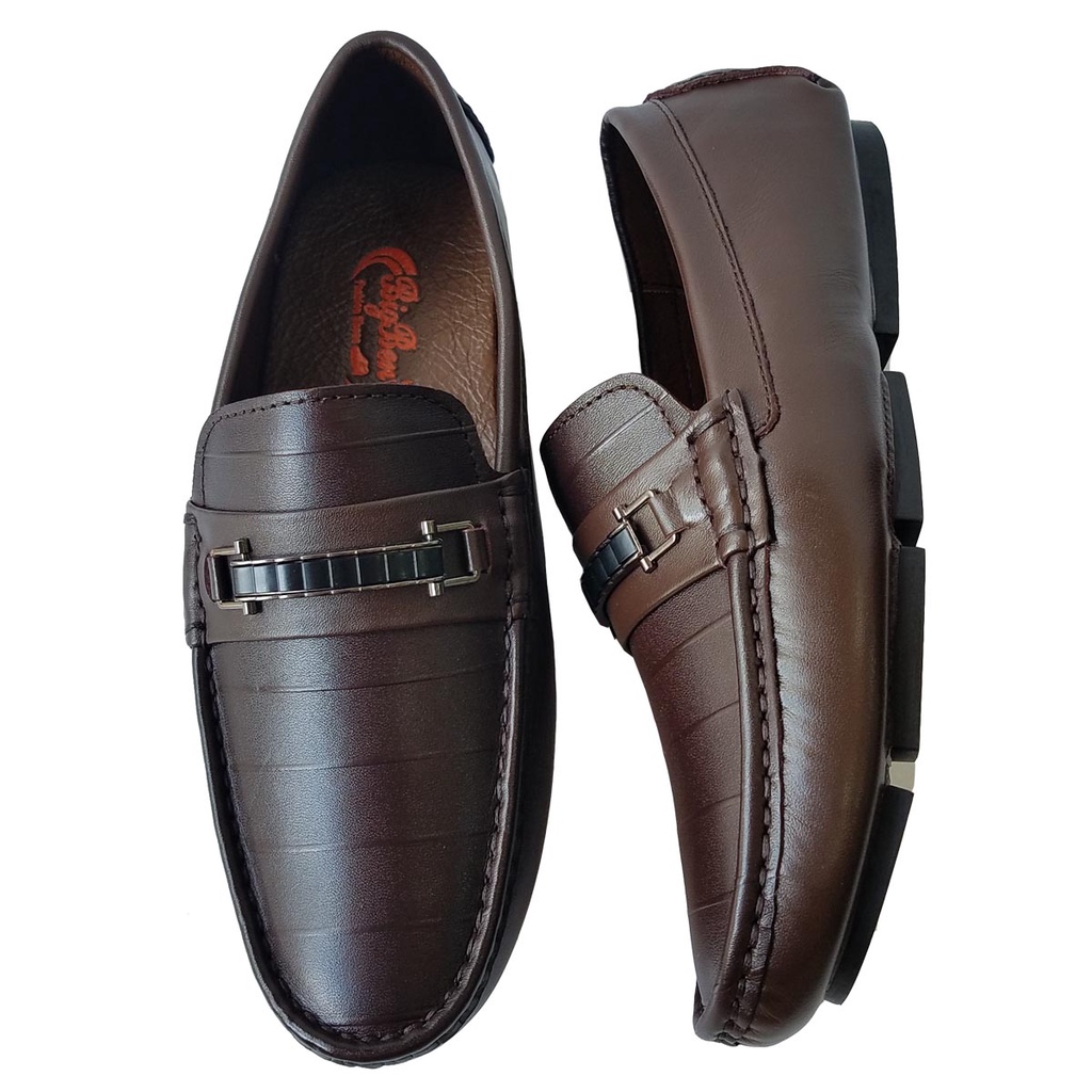 Giày Mọi Nam Da Bò Thật BIGBEN Cao Cấp GM246