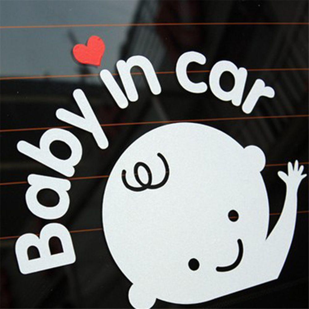 Đề Can Laser Baby In Car Dán Cửa Sổ Xe Hơi / Xe Máy Chống Thấm Nước