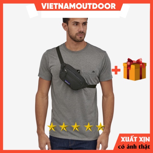 Túi đeo hông  Túi đeo chéo ✨HÀNG XUẤT DƯ XỊN✨ túi bao tử PATAGONIA Ultralight Black Hole Mini Hip Pack 1L