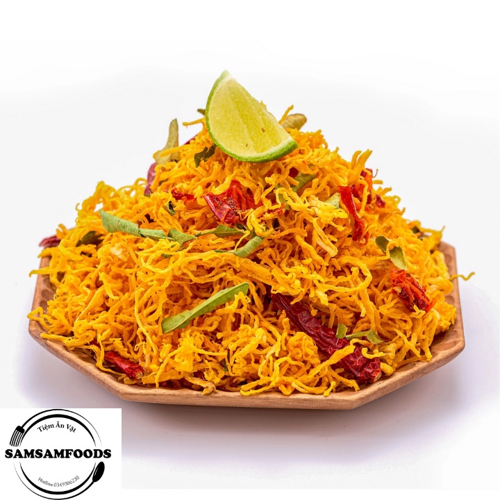 Khô gà lá chanh siêu ngon hũ 200g đồ ăn vặt tiệm ăn vặt Sam Sam