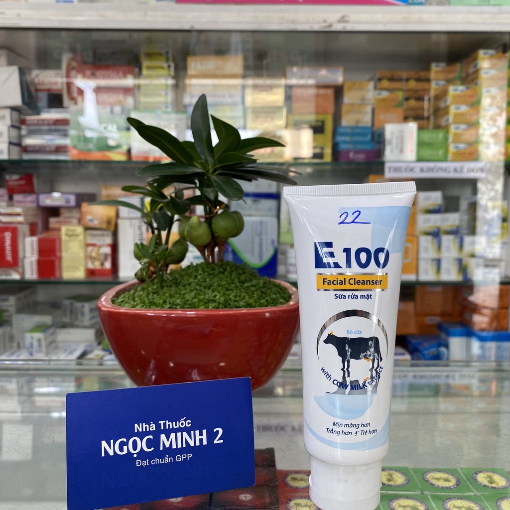✅  Sữa rửa mặt E100 Sữa Rửa Mặt E100 Tinh Chất Sữa Bò Tươi
