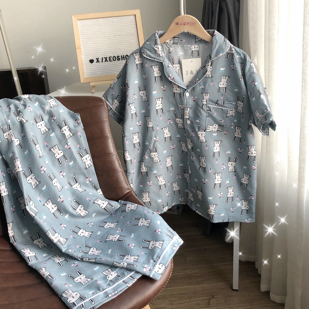 Pijama nữ họa tiết, bộ đồ pijama dài thiết kế phong cách uzang xixeoshop | BigBuy360 - bigbuy360.vn