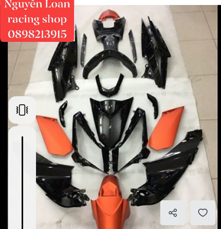 DÀN ÁO AIR BLADE THÁI MÀU CAM ĐEN HÀNG ZIN CHÍNH HÃNG HONDA THÁI