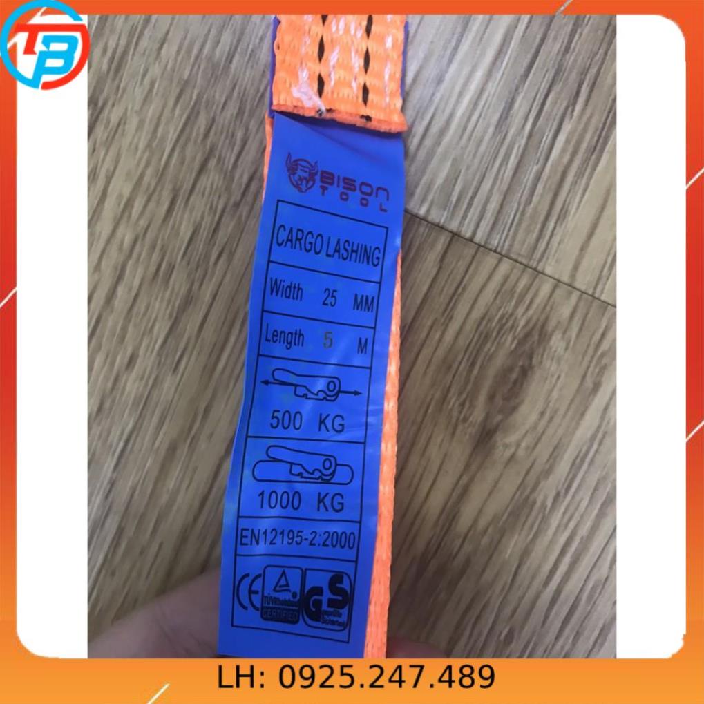 Dây cảo chằng hàng tăng đơ bản 25mm, dài 5m, tải trọng 1 tấn,  thương hiệu TBVINA