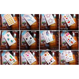 Combo 100 tấm xăm dán nhỏ