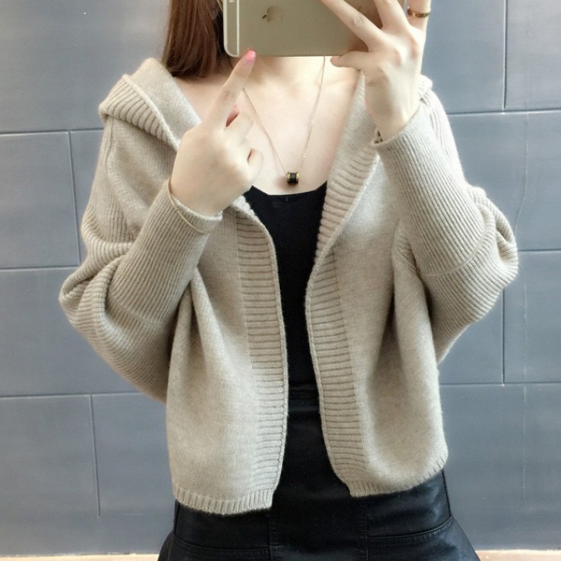 Áo khoác len cardigan dáng rộng màu trơn phong cách trẻ trung dành cho nữ