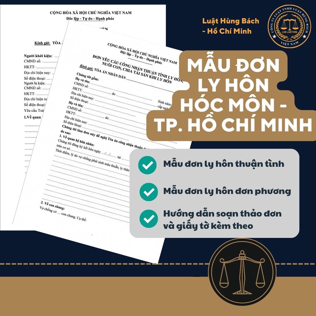 Mẫu đơn ly hôn huyện Hóc Môn, Thành phố Hồ Chí Minh