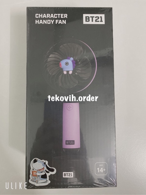 (Sẵn Tata, Cooky) Quạt cầm tay BT21 Handy Fan Ver.1 chính hãng