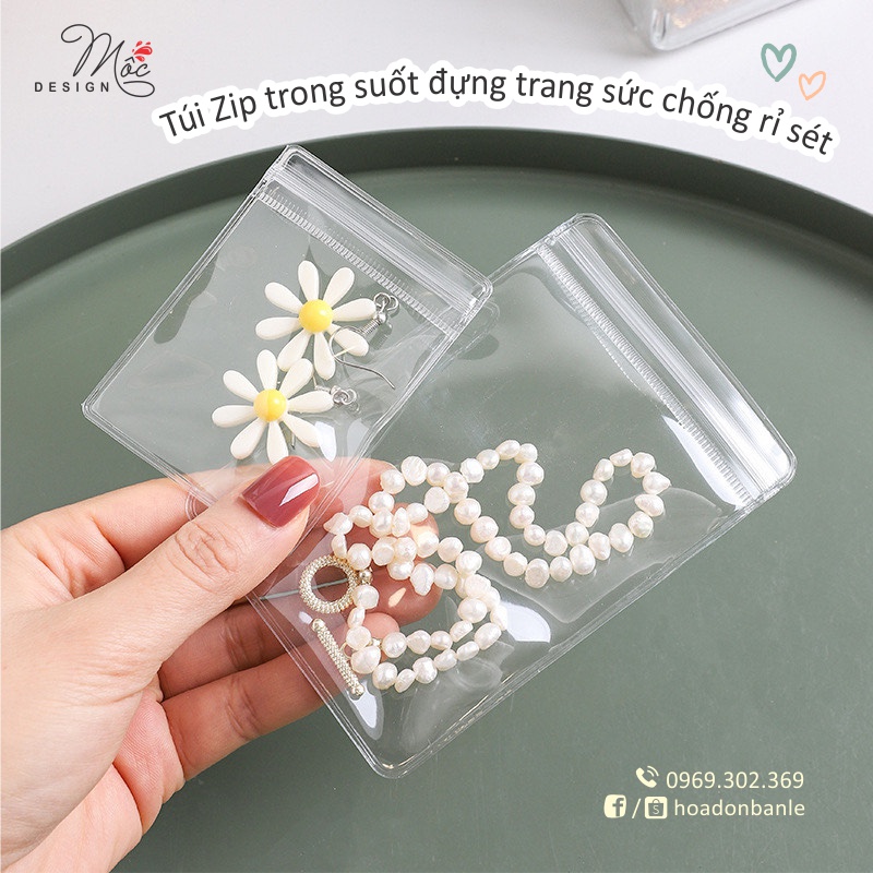 Túi Zip trong suốt bảo quản trang sức chống rỉ sét