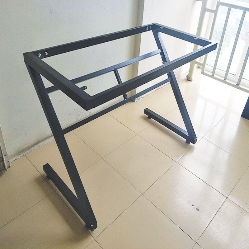 Bàn Chân Sắt Chữ Z Mặt bàn Gỗ Cao Su 60 x 120 cm Chống Nước, Bàn Ăn, Làm Việc, Học Sinh, Văn Phòng