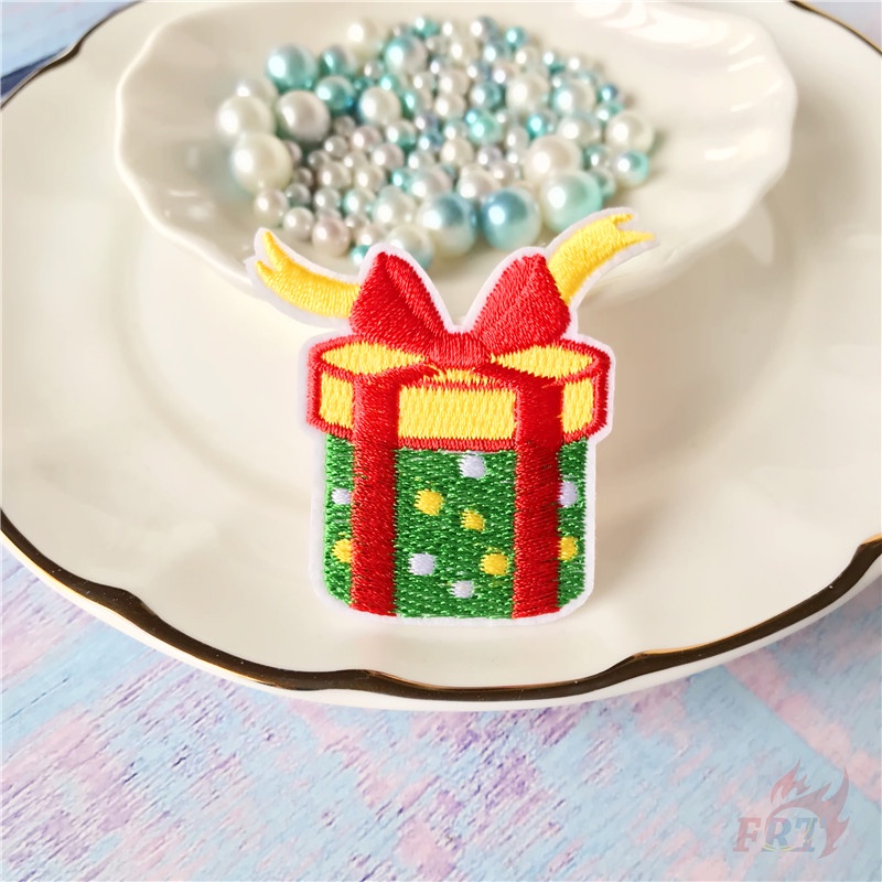 1 miếng dán quần áo hình ông già noel/người bánh gừng/người sắt DIY