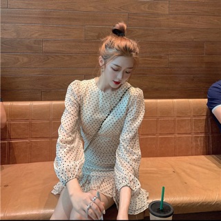 Đầm đuôi cá chấm bi