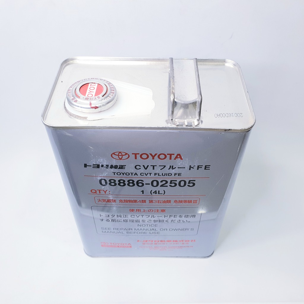 Dầu hộp số tự động Toyota CVT Fluid FE 08886-02505 4L MẪU MỚI 2021