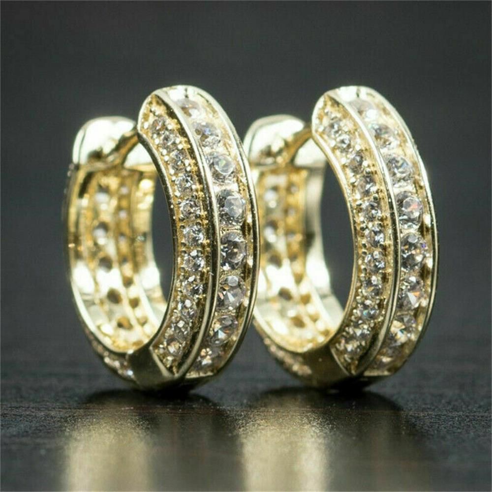 Khuyên tai đính đá Zircon thời trang xao cấp