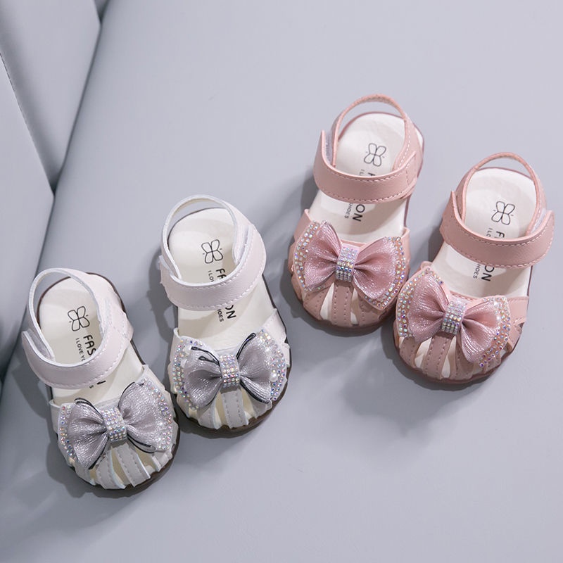 Giày Sandal Đế Mềm Chống Trượt Thời Trang Mùa Hè Dành Cho Bé Gái 0-3 Tuổi