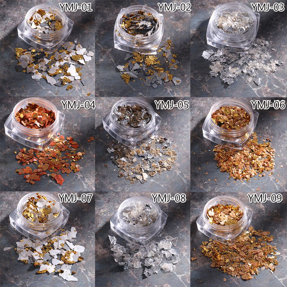 1 Hộp Kim Sa Lá Nhôm Lấp Lánh Trang Trí Móng Tay Mùa Đông|Lá Kim Tuyến Trang Trí Móng Tay