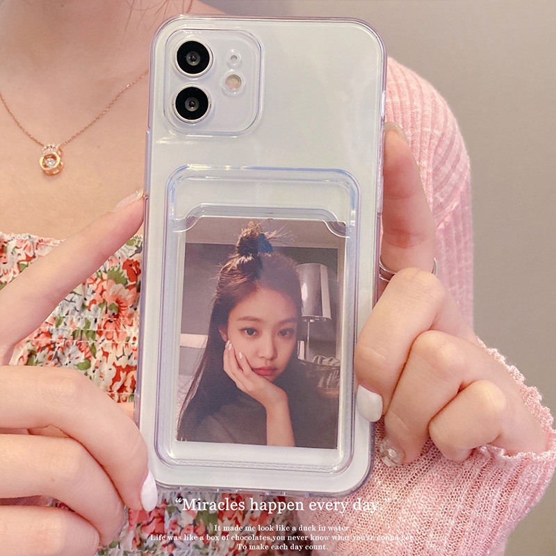 Ốp túi trong suốt chống sốc for iphone 15 pro max 14 Pro max 13  pro max X,Xs,Xsmax,7Plus,8Plus/xr/11promax/12promax/11/11pro/13promax có ngăn ví đựng thẻ tiện dụng