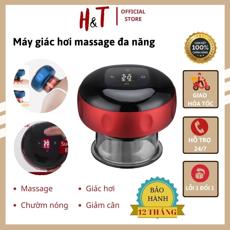 Máy giác hơi cạo gió A21, hút chân không không dùng lửa giúp tuần hoàn máu, giảm đau nhức - Máy massage sử dụng áp suất
