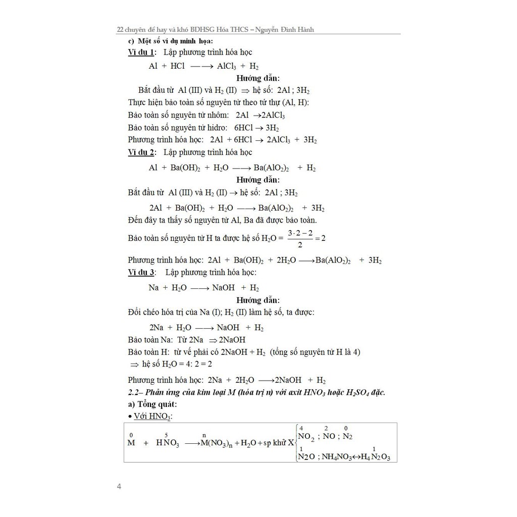 Sách - [bồi dưỡng học sinh giỏi] 22 CHUYÊN ĐỀ HAY VÀ KHÓ BỒI DƯỠNG HỌC SINH GIỎI HÓA HỌC THCS TẬP 1