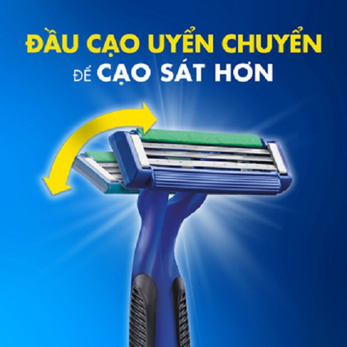 Hộp 10 Dao Cạo Râu Gillette Râu Dùng 1 Lần Gillette Blue 3 Flexi