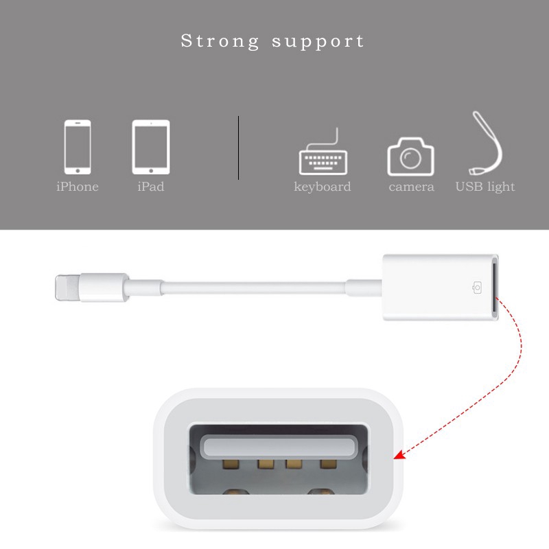 Dây cáp kết nối Lightning sang USB camera Reader cho iPhone