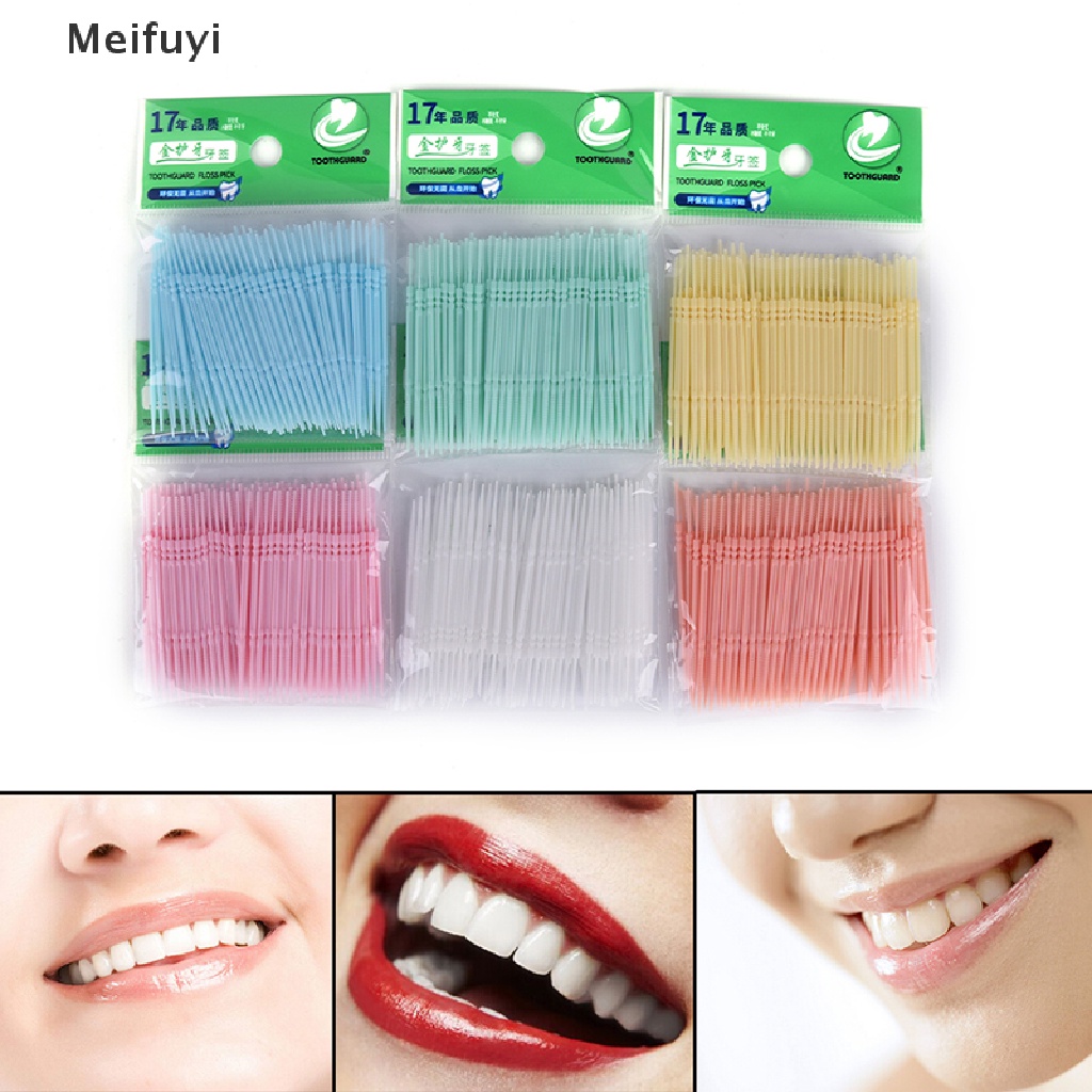 Set 100 tăm xỉa răng 2 chiều bằng nhựa SP VN439