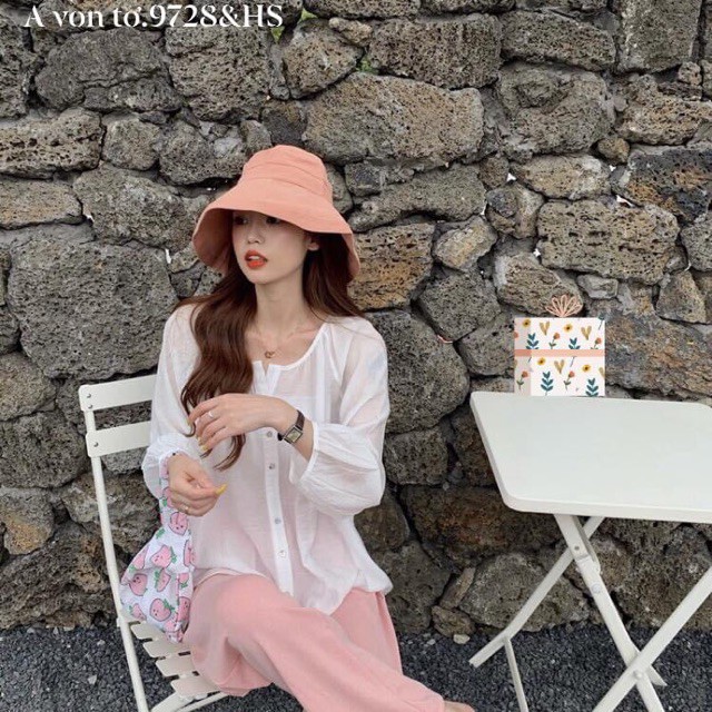 freeship Áo Sơ Mi Nữ Von Tơ Tay Lỡ , Sơmi Voan Mỏng Nữ 2 Màu F014 | BigBuy360 - bigbuy360.vn