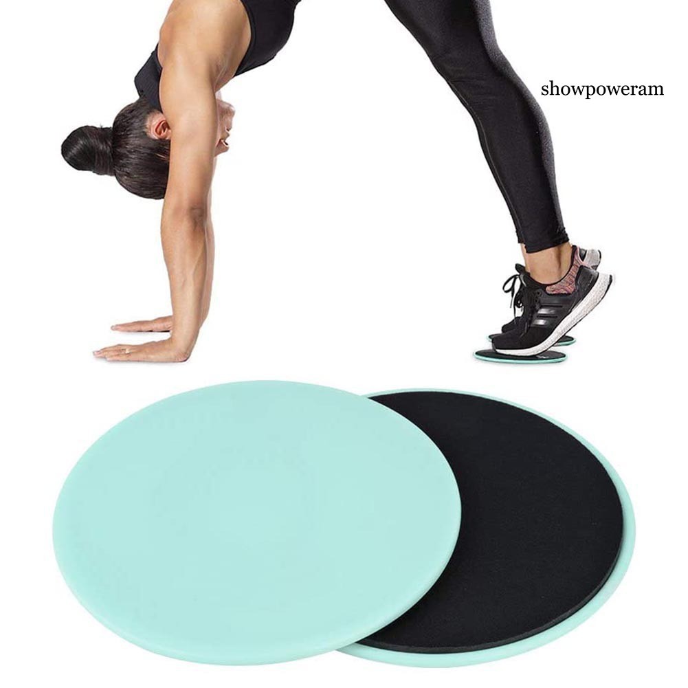 SPA 2Pcs Gym Home Body Core Exercise Workout Yoga Fitness Slider Gliding Disc Pad