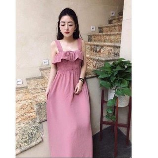Váy 2 dây dáng dài đi chơi, du lịch sang chảnh