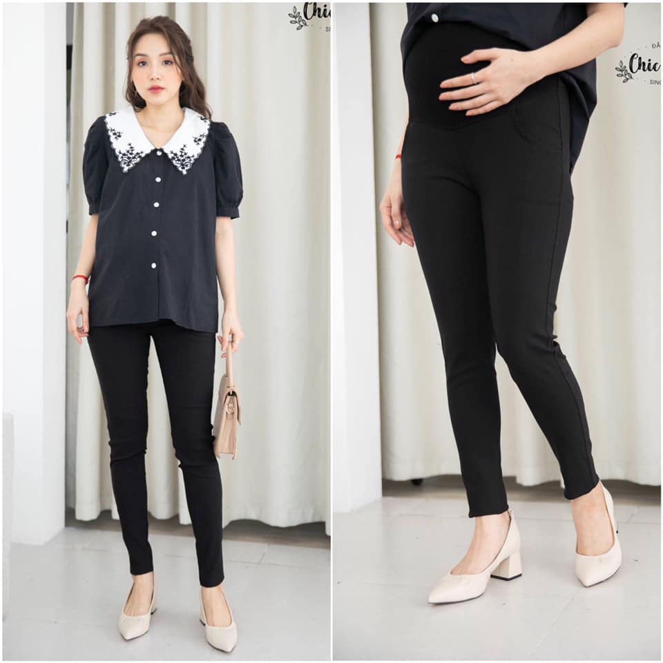Quần bầu skinny kaki