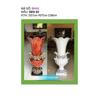 Bình hoa composite dáng sen S2 cao 58cm