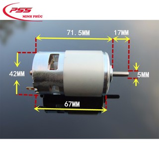 Mô tơ 775 12V trục tròn và trục khuyết D