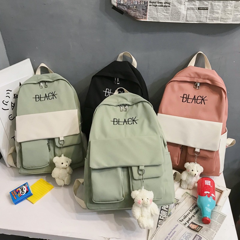 Balo nữ thời trang ulzzang hàn nhật đựng laptop 14inch đi học đi chơi H-97