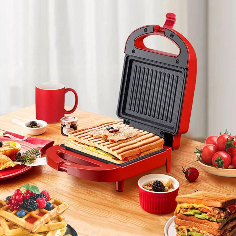Portable Electric Dual Waffles Sandwich Maker Non Stick Toast Breakfast Machine