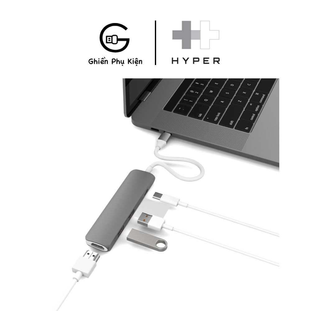 Cổng Chuyển HyperDrive 4-IN-1 4K HDMI USB-C Hub For Macbook - GN22B