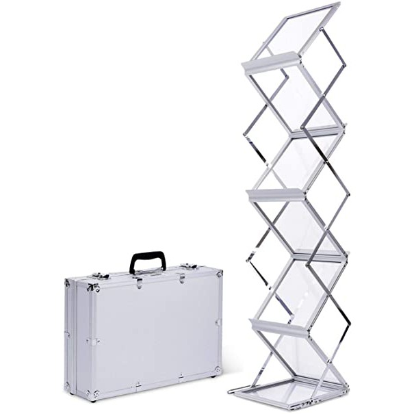SALES MẠNH Giá kệ để catalogue, brochure, menu 6 tầng bản mặt bằng mica khổ A4