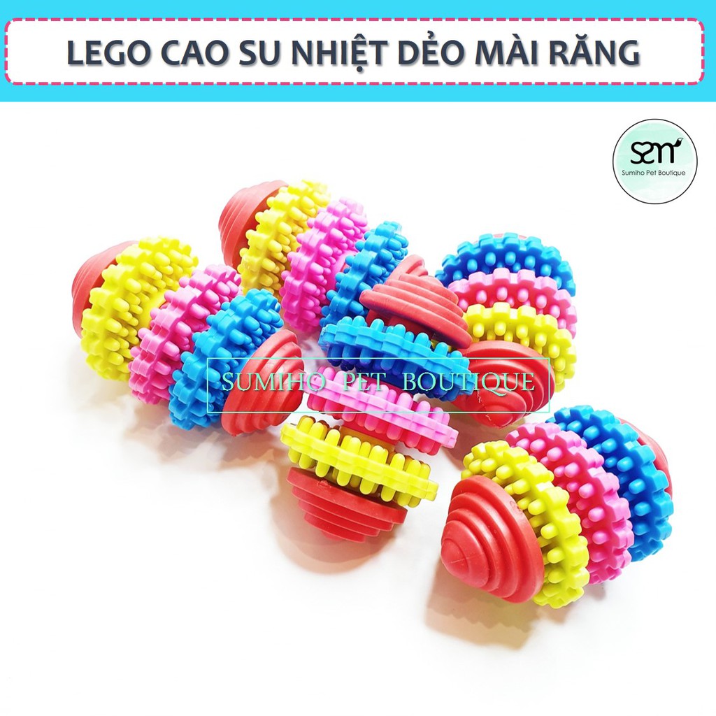 Đồ chơi tương tác với thú cưng Sumiho - Xương gặm Lego cao su