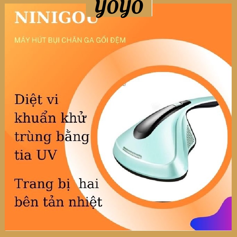 Máy hút bụi cầm tay hút bụi chăn ga gối đệm nệm diệt vi khuẩn bằng tia UV