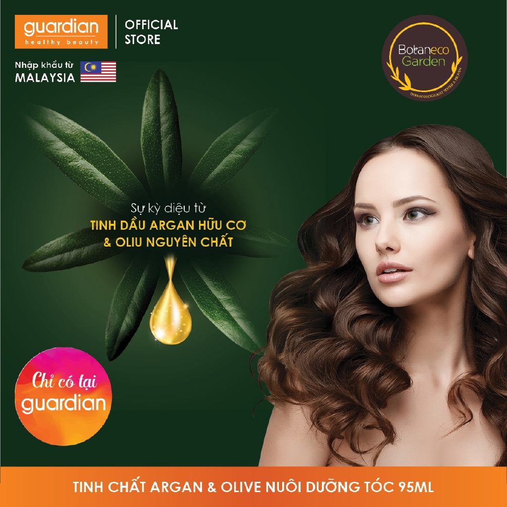Serum dưỡng ẩm và nuôi dưỡng tóc Botaneco Garden Organic Argan & Virgin Olive Oil (95ml) | BigBuy360 - bigbuy360.vn