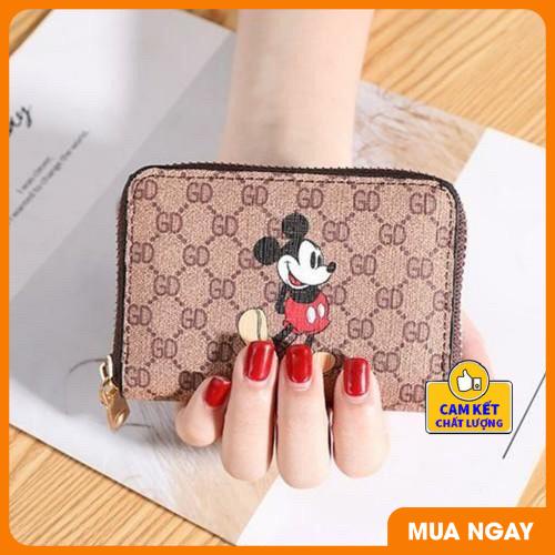 Ví đựng thẻ hình chuột Mickey nhỏ nhắn xinh xắn dành cho nữ ST0054