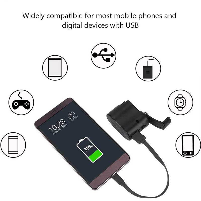 Sạc Điện Thoại Mini Khẩn Cấp Cầm Tay Cổng Usb Tiện Dụng Mang Theo Du Lịch Cắm Trại