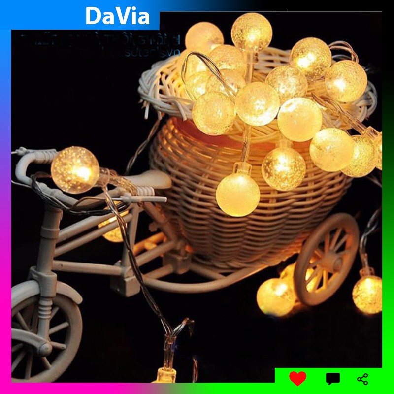 Dây đèn led trang trí bong bóng pha lê Davia HT562