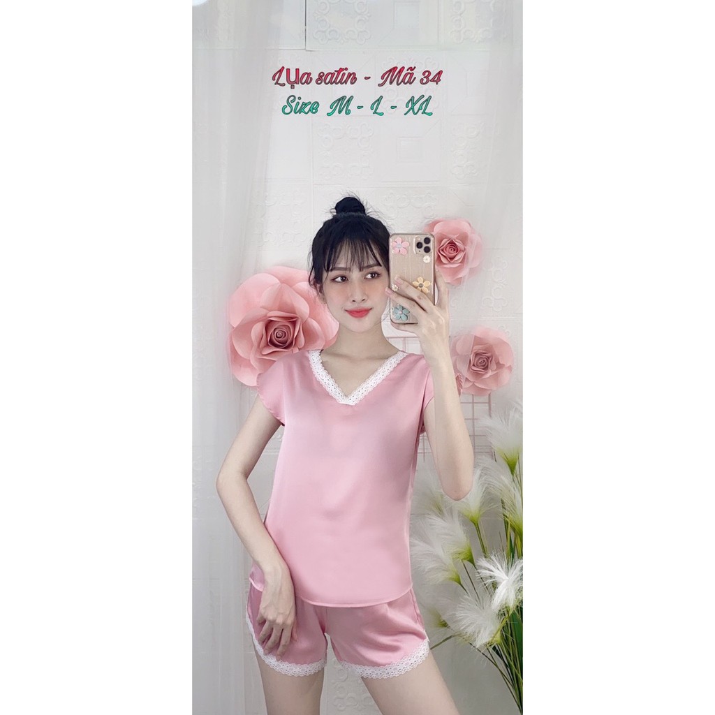 HOT - HOT - HOT - HÀNG MỚI VỀ PIJAMA LỤA SATIN CAO CẤP ĐÙI CỔ REN ĐƯỢC ƯA CHUỘNG NHẤT 2020 | BigBuy360 - bigbuy360.vn