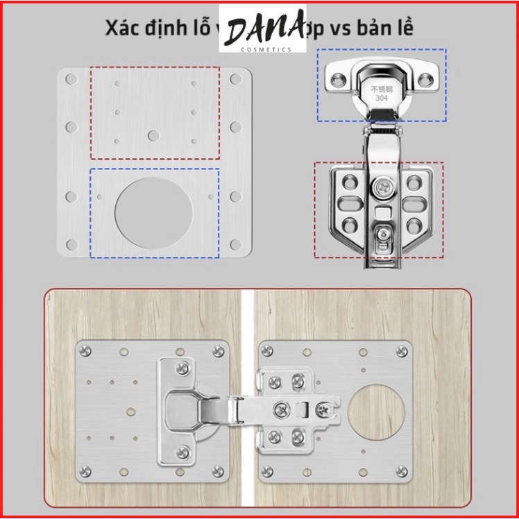 Bản lề gập thông minh bằng thép miếng pad thép miếng gập cửa tiện lợi sử dụng trên mọi bề mặt DANA
