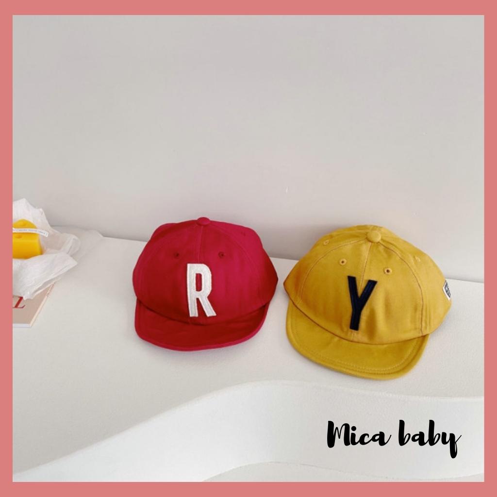 Mũ lưỡi trai mềm in hình chữ cái đáng yêu cho bé MH122 Mica Baby