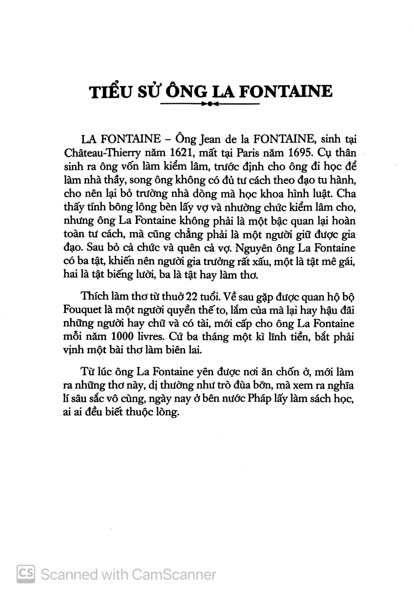 Sách - Thơ Ngụ Ngôn La Fontaine - Les Fables De La Fontaine (Song Ngữ Việt - Pháp)